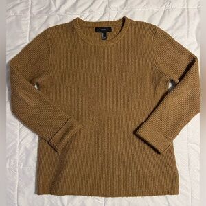 Forever 21 Brown Stretchy Oversized Ribbed Knit Sweater Tan Women’s L Classic